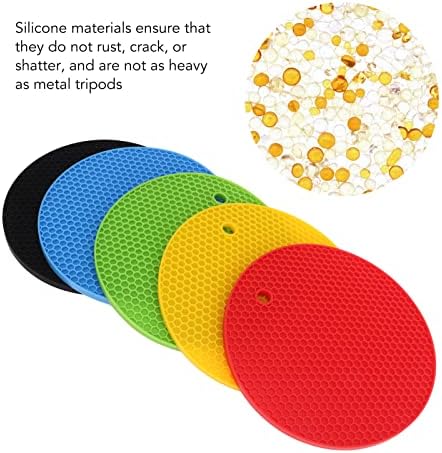 5Pcs Silicone Trivets Heat-Resistant Durable Kitchen Accessories