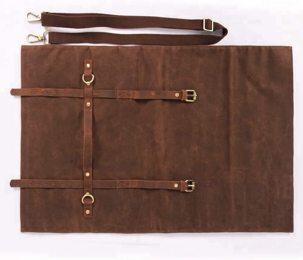 HERSENT Large Chefs Knife Roll Bag 11-Pocket Kitchen Tool Storage
