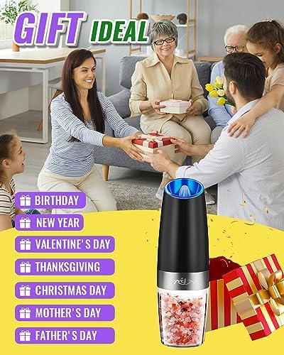 Gravity Electric Salt and Pepper Grinder Set