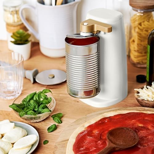 Electric Can Opener Stainless Steel Blade Auto-Turn White Icing