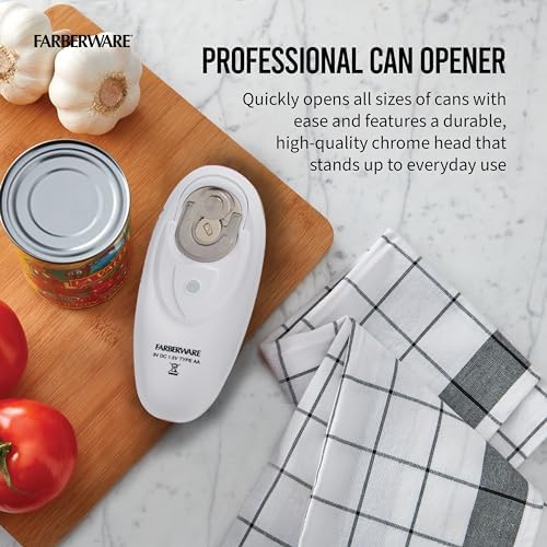 Compact Battery Operated Hands-Free Automatic Can Opener