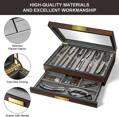 Ultimate Pocket Knife Display Case for Collections Gift