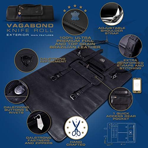 Premium Leather Knife Roll Bag for Professional Chefs