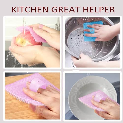 Umpiyte Vegetable Scrubbers 3-Piece Flexible Design for Kitchen Use