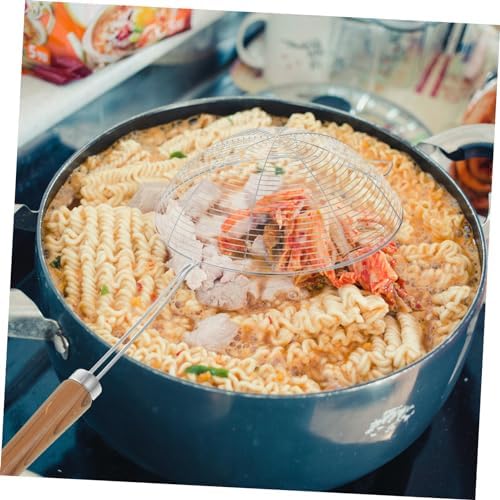 Luxshiny 304 Stainless Steel Mesh Strainer with Wooden Handle