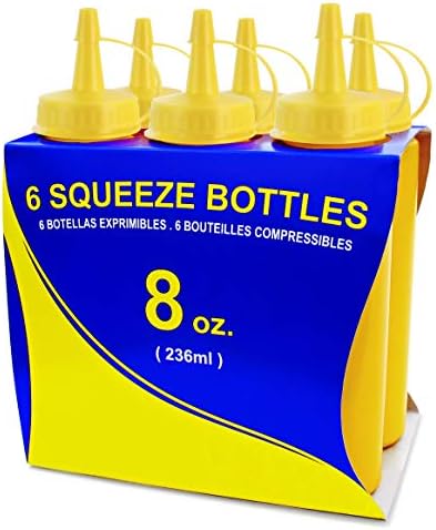New Star Foodservice 8oz Squeeze Bottles Set of 6