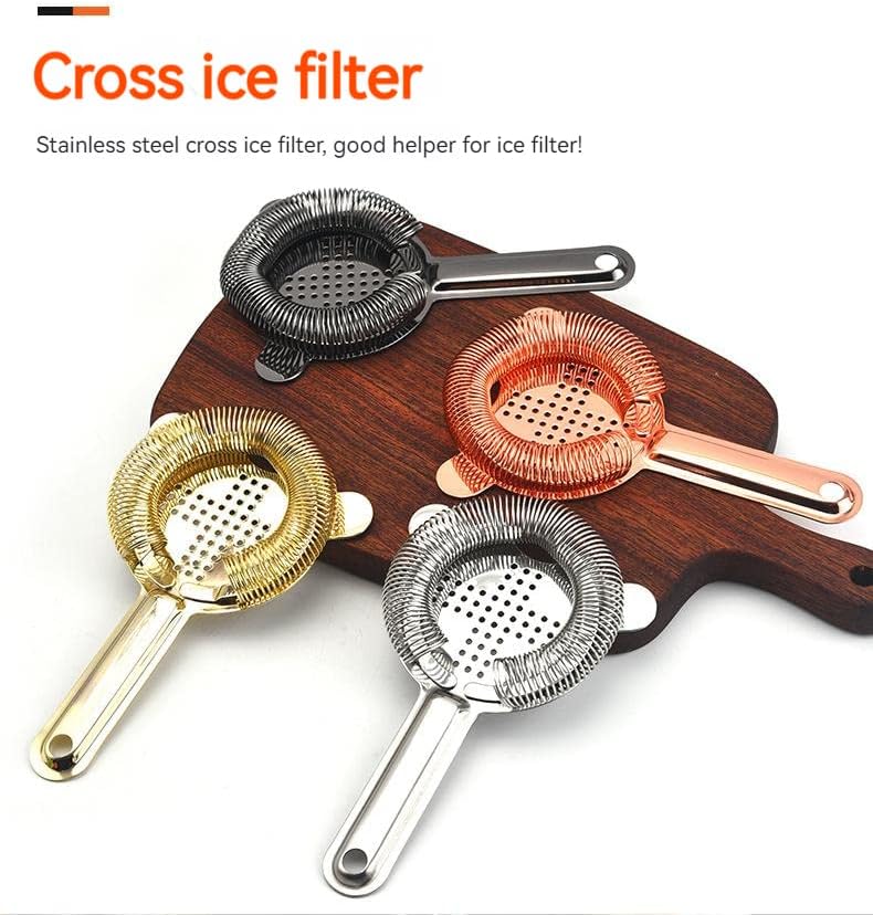 Professional Bartenders Best Choice Stainless Steel Cocktail Strainer with 100 Wire Spring