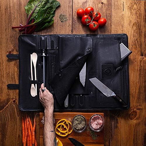 Premium Leather Knife Roll Bag for Professional Chefs
