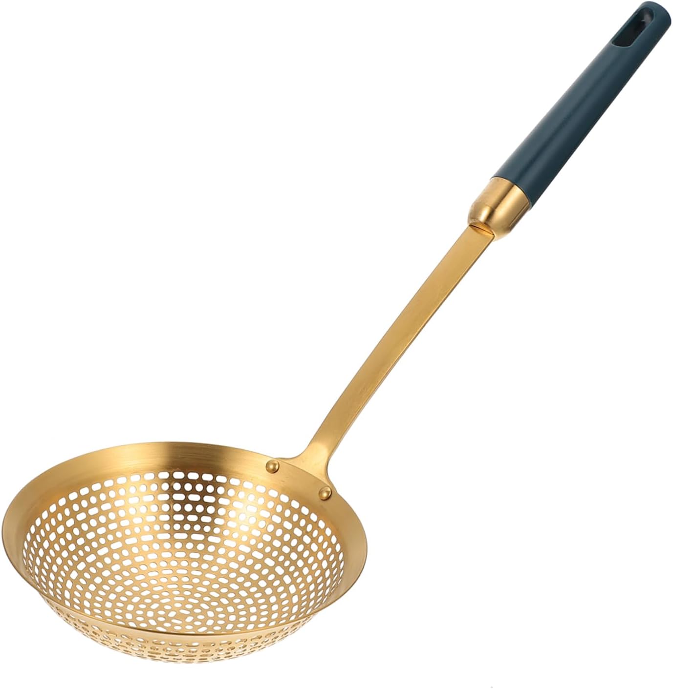 Stainless Steel Cooking Skimeter Frying Spoon Strainer Yellow