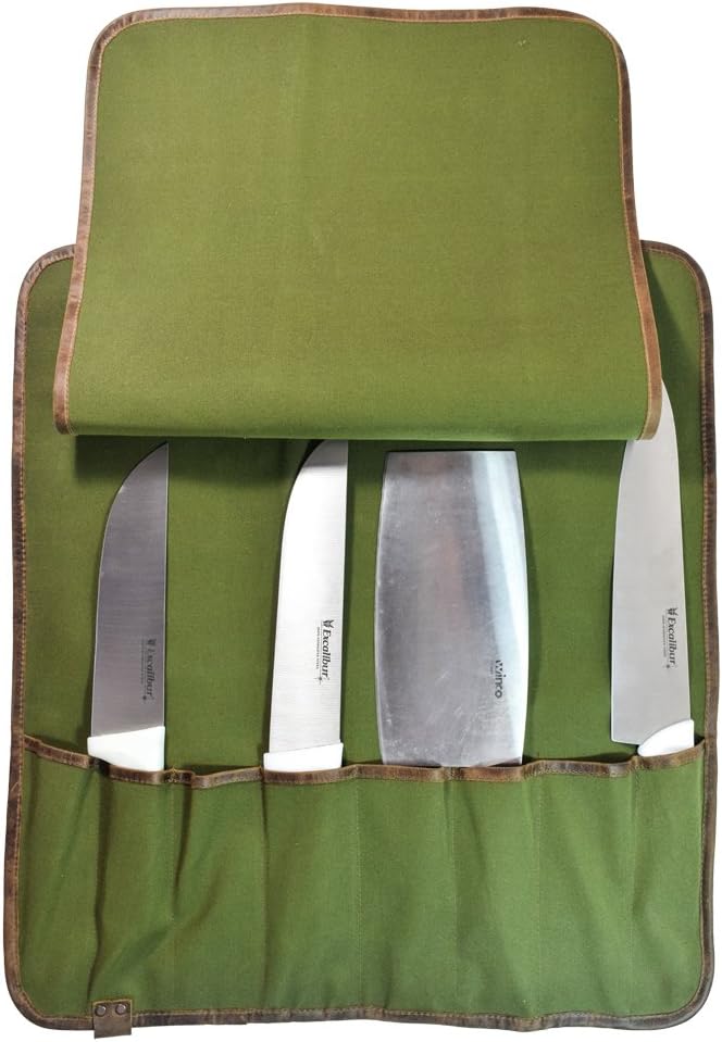Rustic Leather Knife Roll Bag