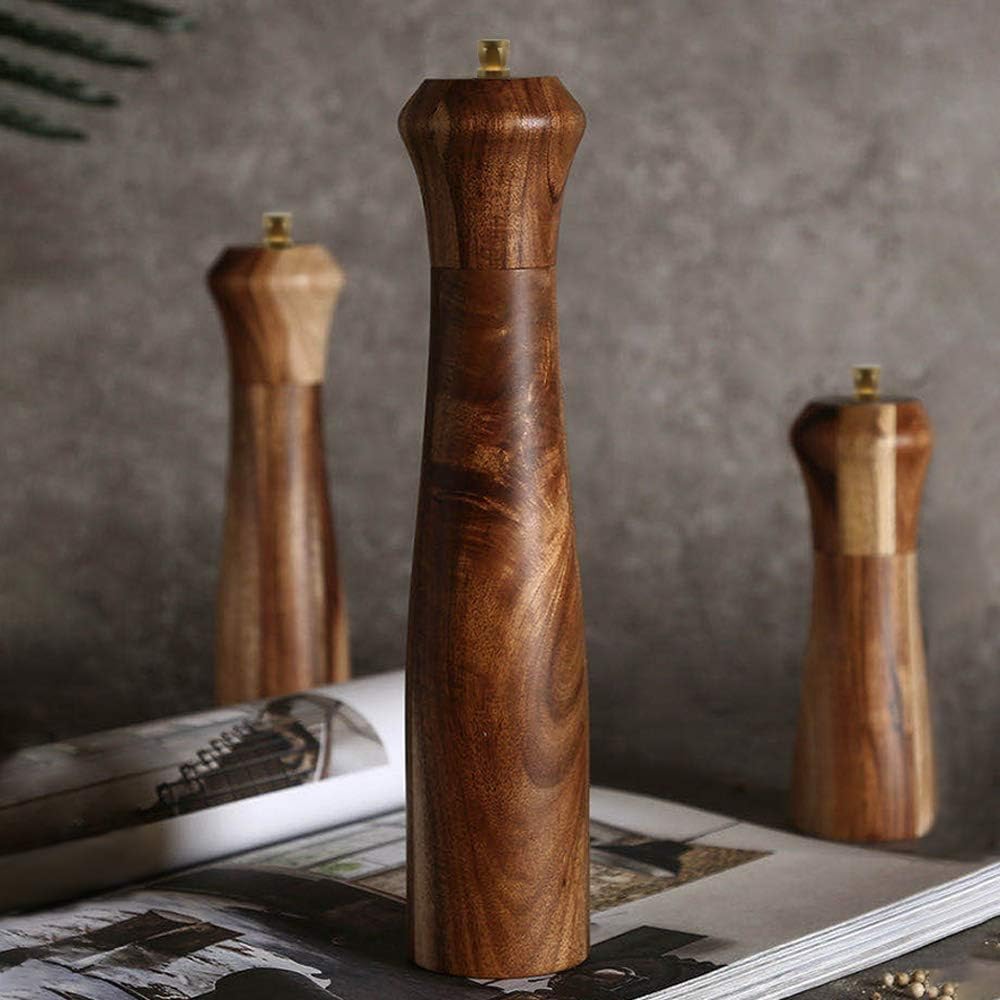 Elegant Acacia Wooden Pepper Grinder Salt and Pepper Shaker Gift