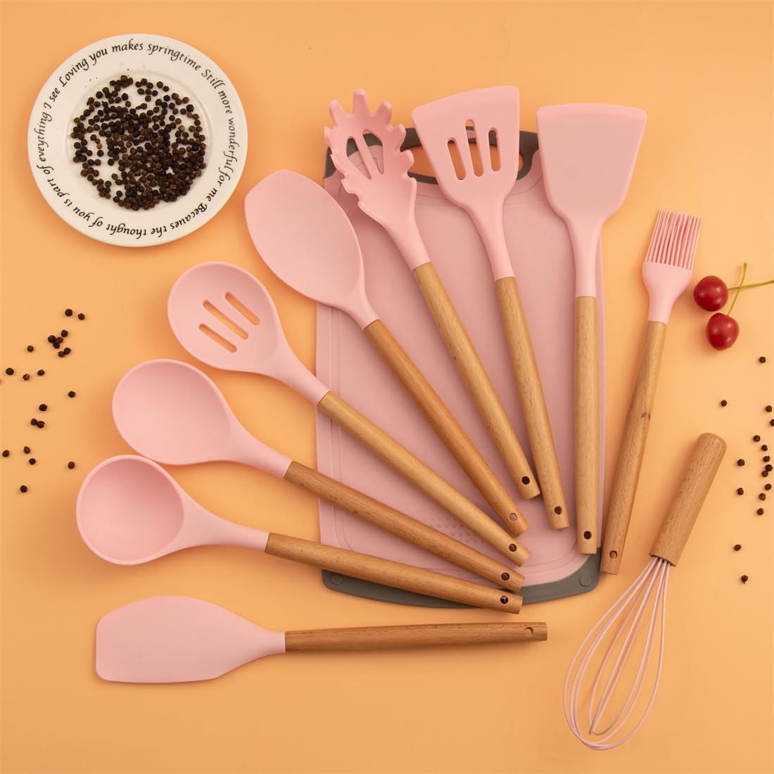 19-Piece Kitchen Knife and Utensil Set with Storage