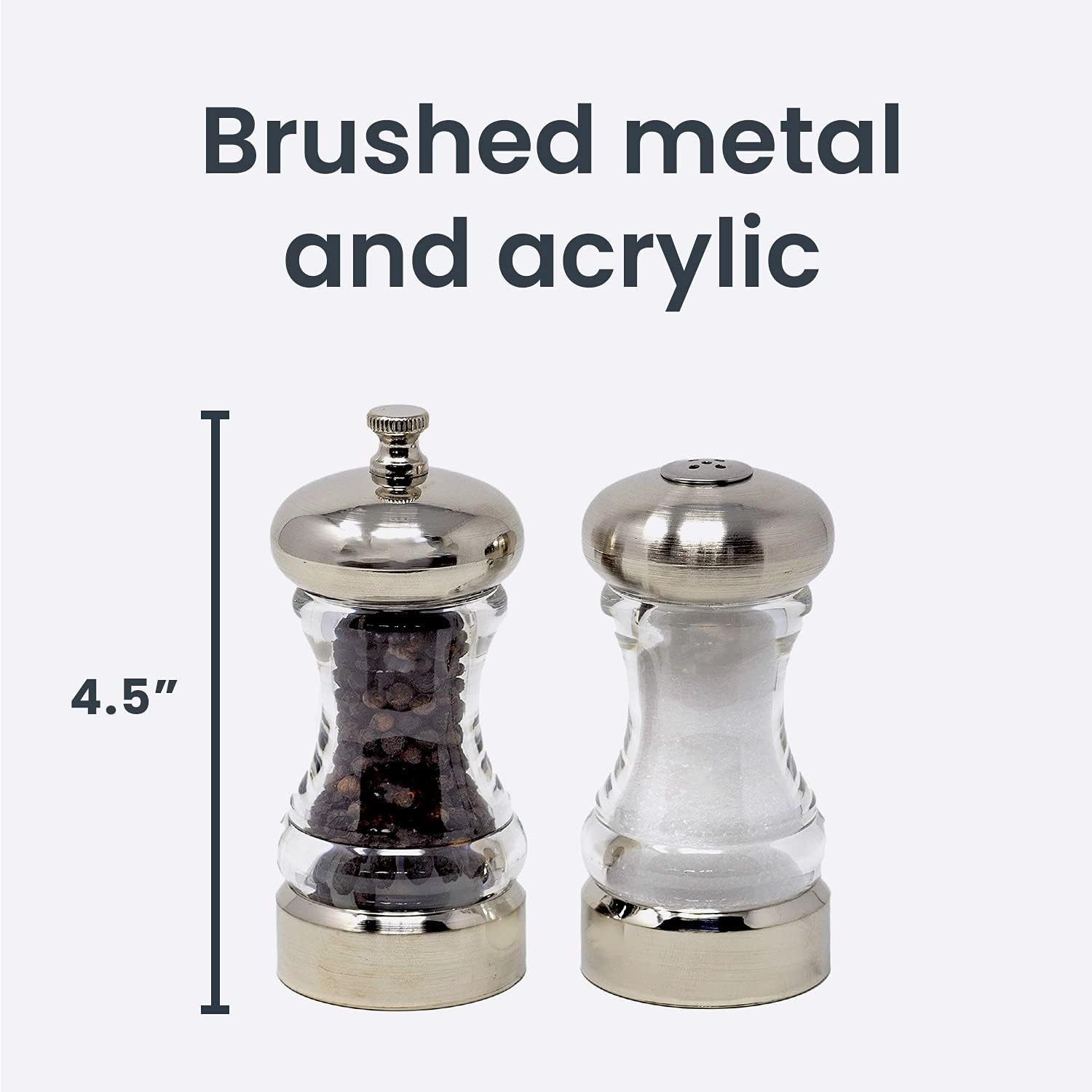 Olde Thompson 45 Monterey Acrylic Salt Shaker Pepper Mill Set