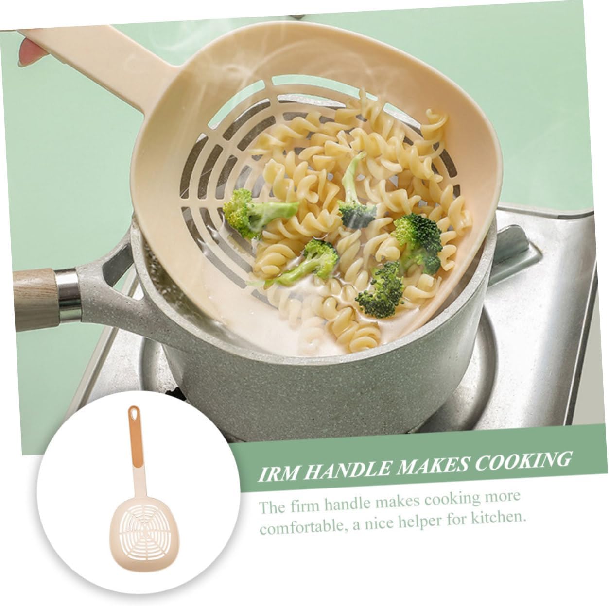 Multi-Purpose Kitchen Gadget - Deep Fryer Strainer Pasta Spoon Orange