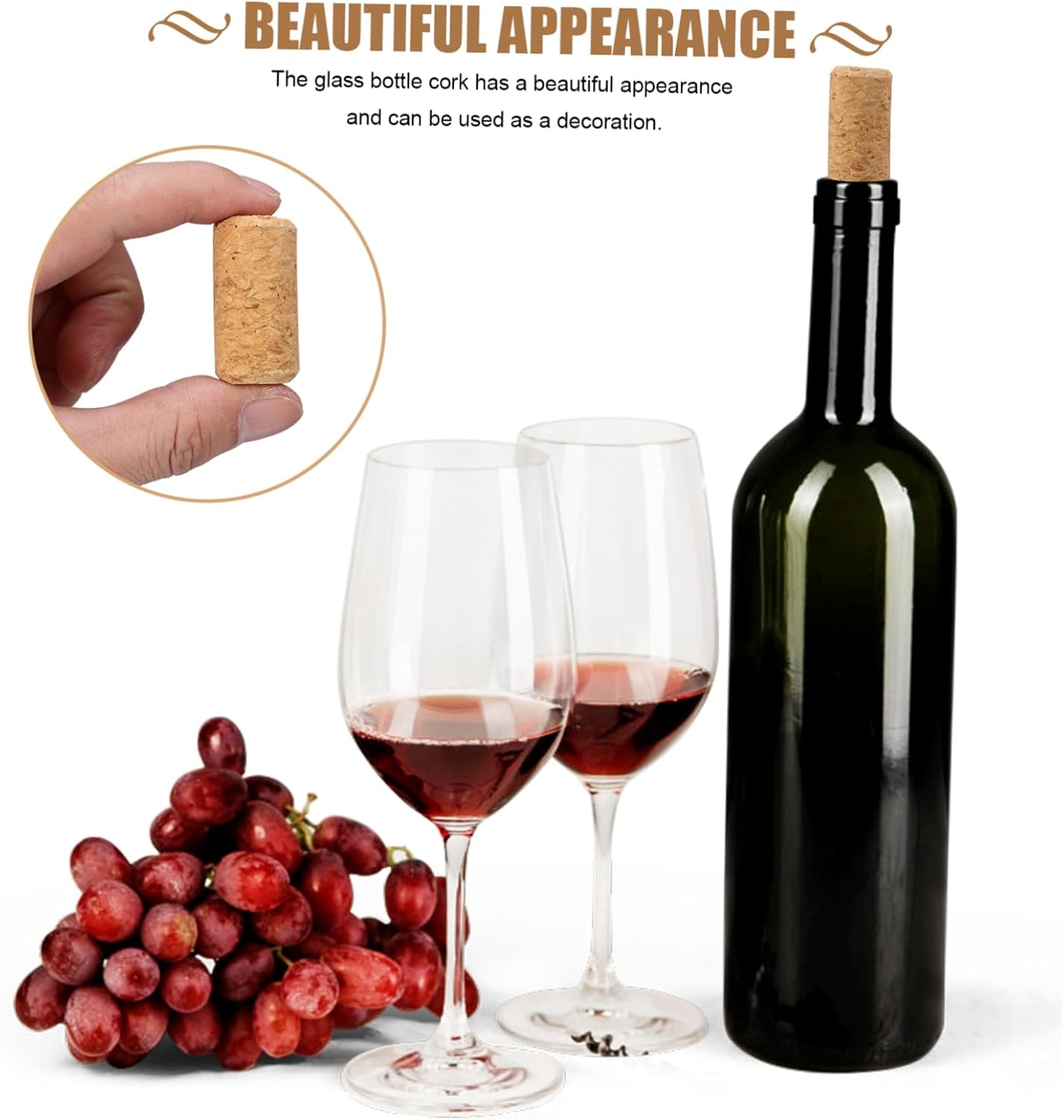VINTORKY 250-Piece Cork Wine Bottle Stoppers