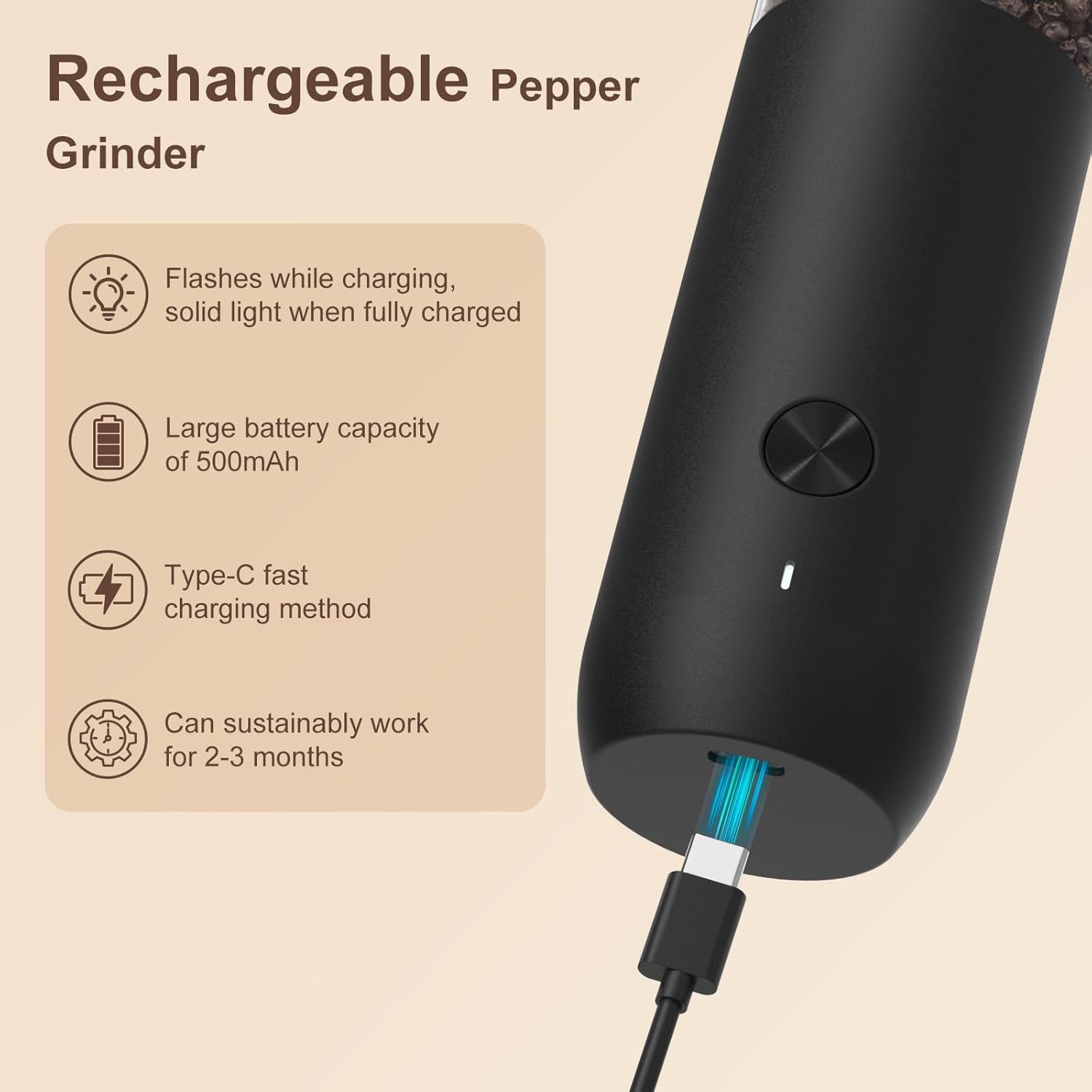Experience the perfect blend Ultimate Electric Salt and Pepper Grinder Set 2-Pack