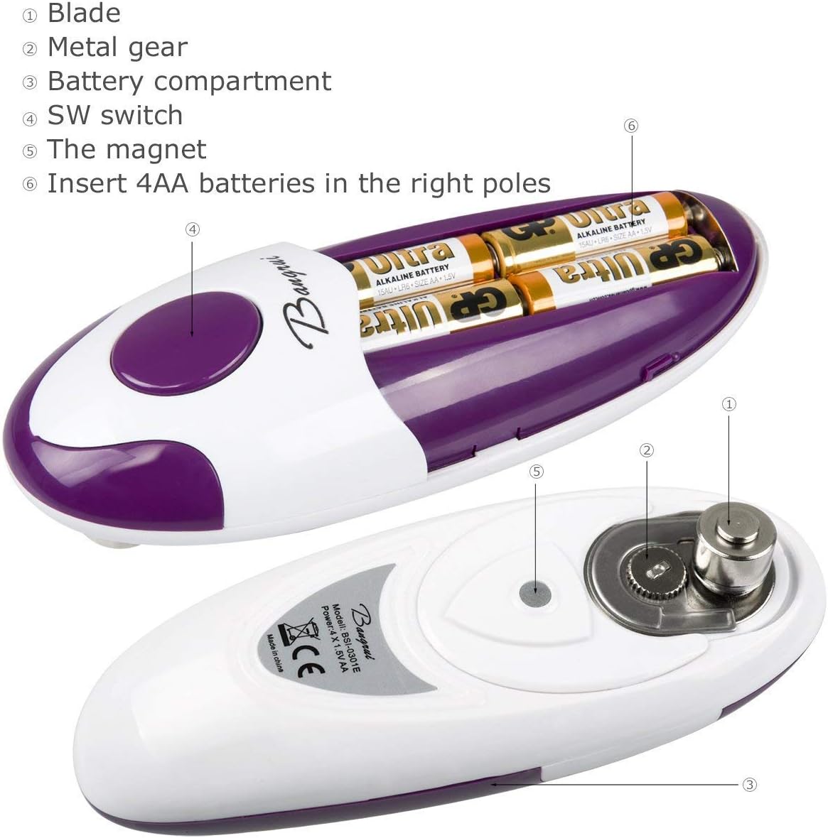 Bangrui Professional Purple Can Opener