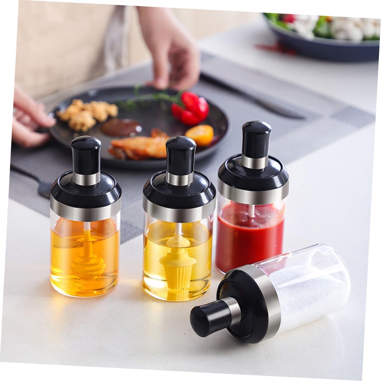 LABRIMPSpace-Saving Oil Seasoning Dispenser Bottles