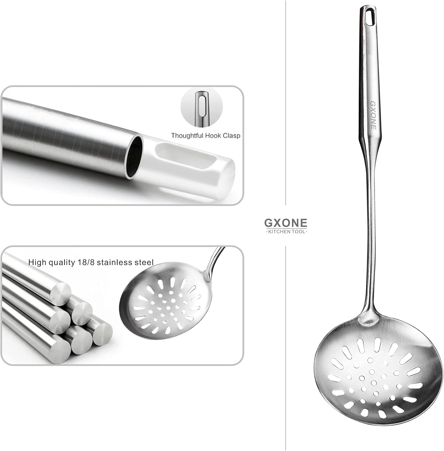 Sturdy Stainless Steel Skimmer Spoon
