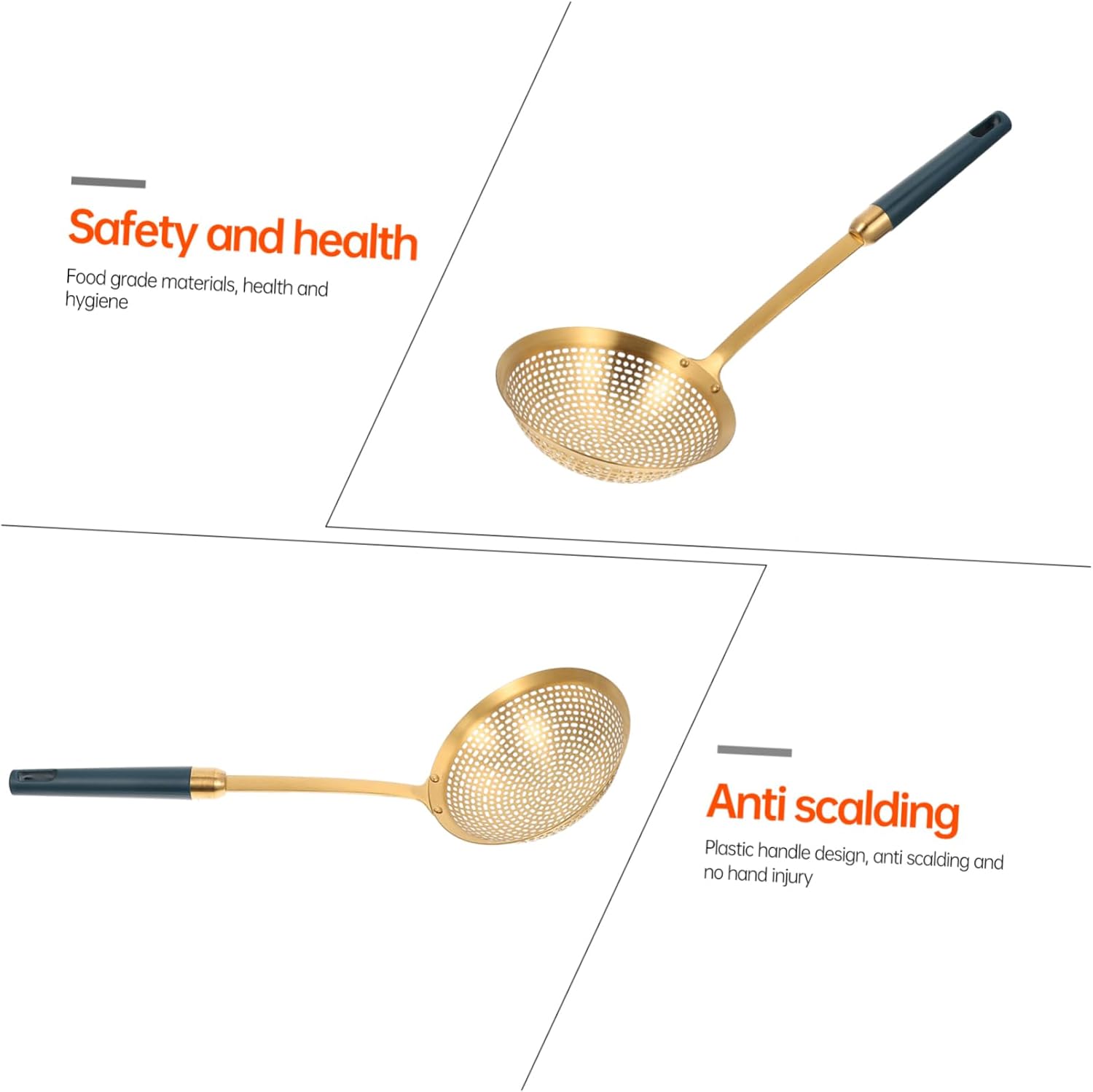 Stainless Steel Colander Skimmer Spoon Perfect for Cooking and Serving