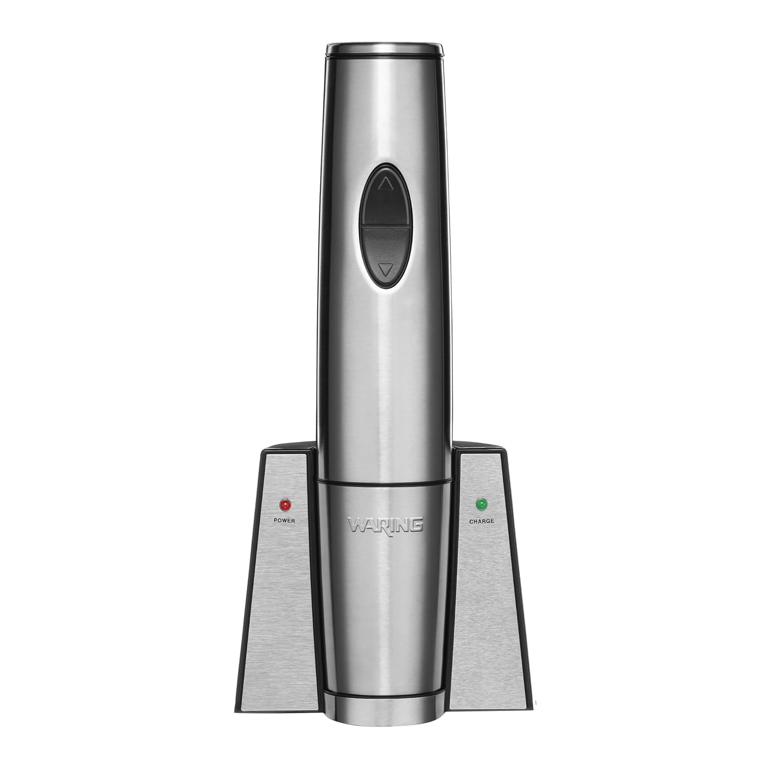 Waring Commercial WWO120 Portable Electric Wine Bottle Opener with Recharging Station Silver