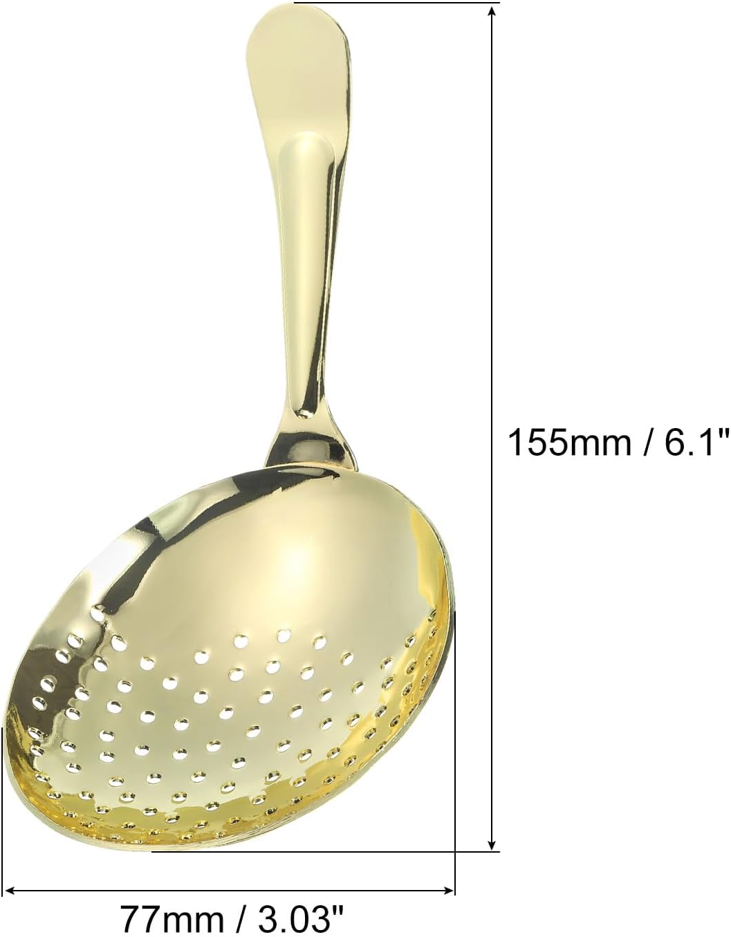 Stainless Steel Cocktail Shaker Julep 155mm Gold Bar Accessory