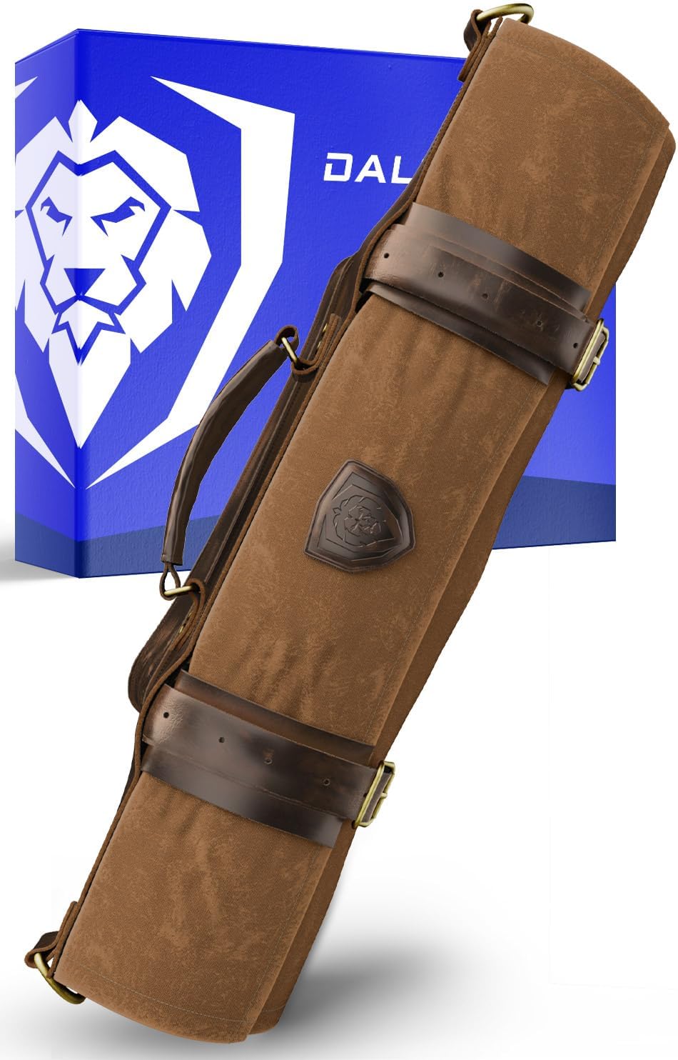Dalstrong Nomad Knife Roll - Waxed Canvas Leather - 12oz - Made for Travel