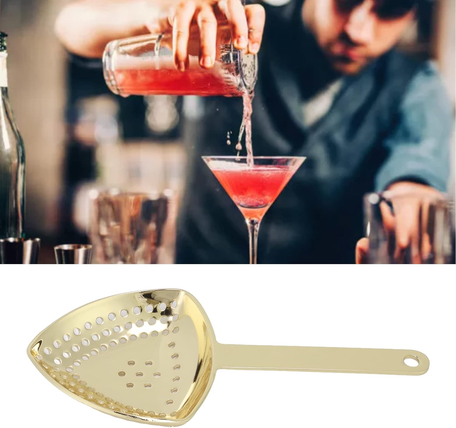 UKENS Julep Strainer Perfect for making smooth cocktails with ergonomics and durability