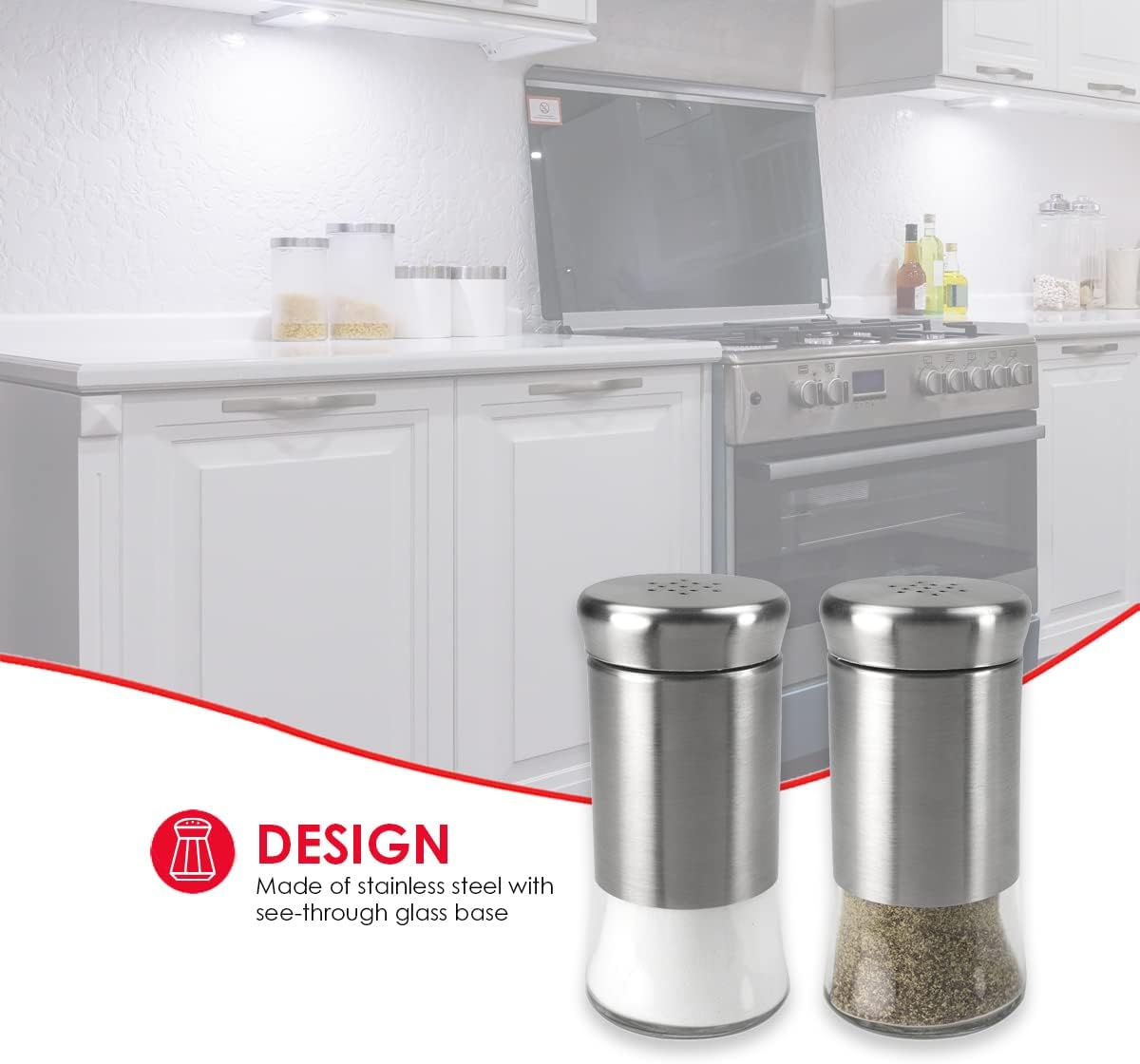 Season Your Food with 2-Piece Salt Pepper Set