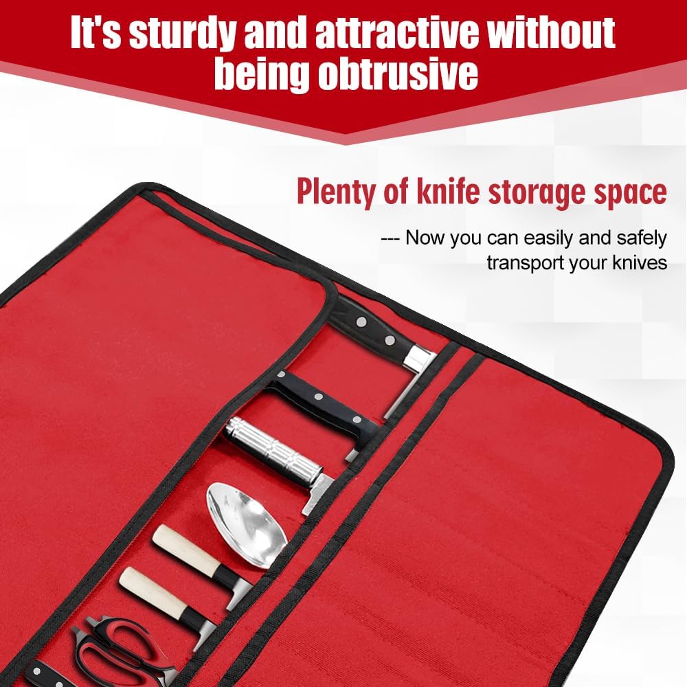 Red Chef Knife Bag for Camping