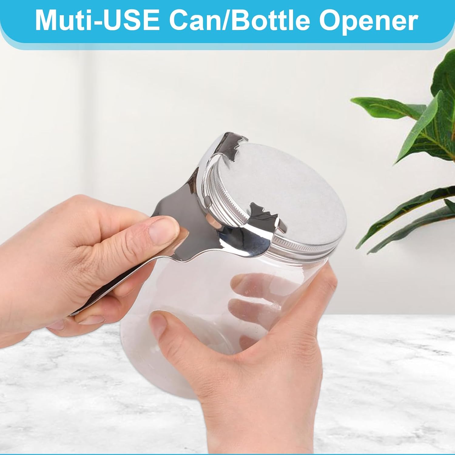 Mason Jar Opener Stainless Steel Lid Turner for Seniors