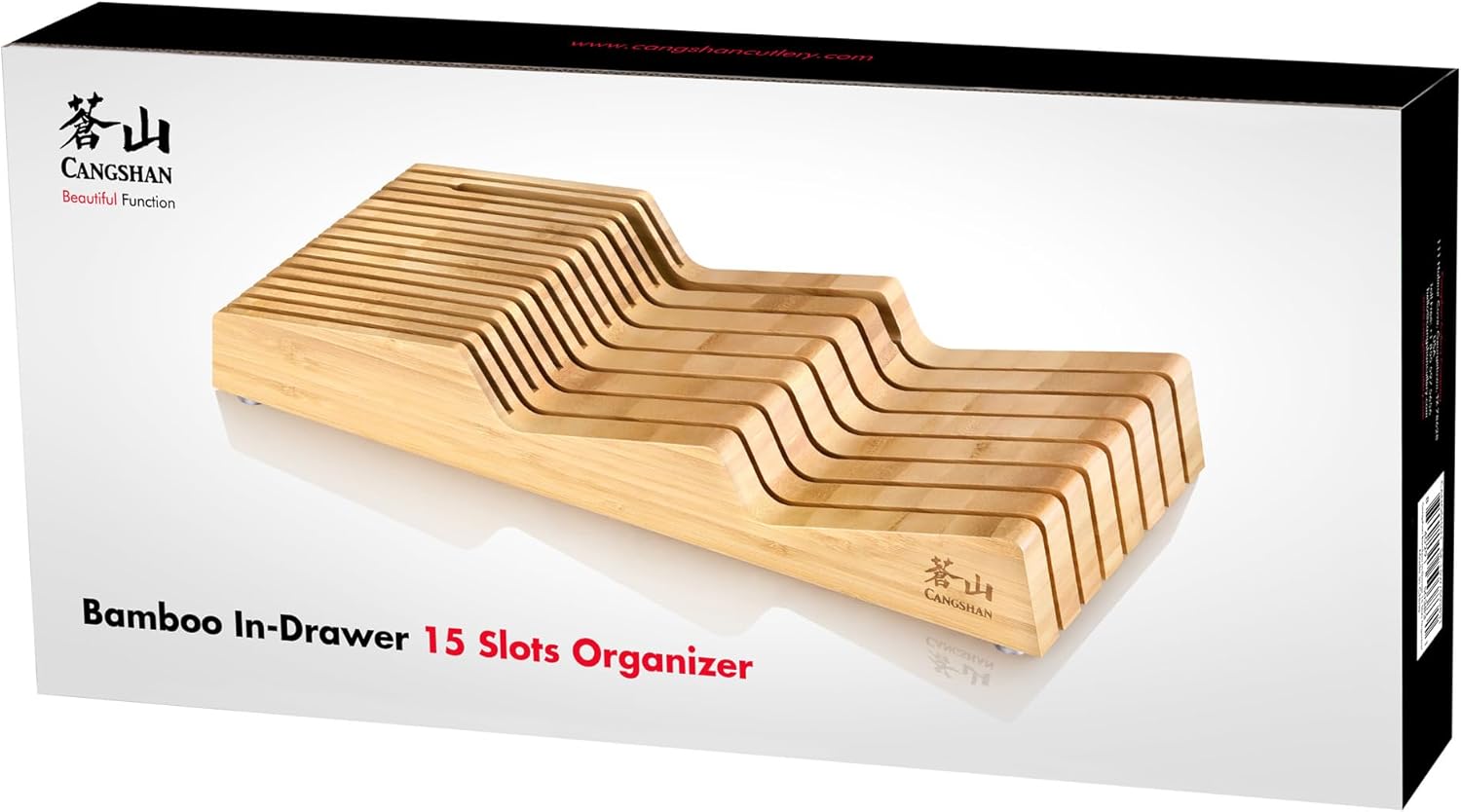 Cangshan Bamboo 15-Slot In-Drawer Knife Organizer