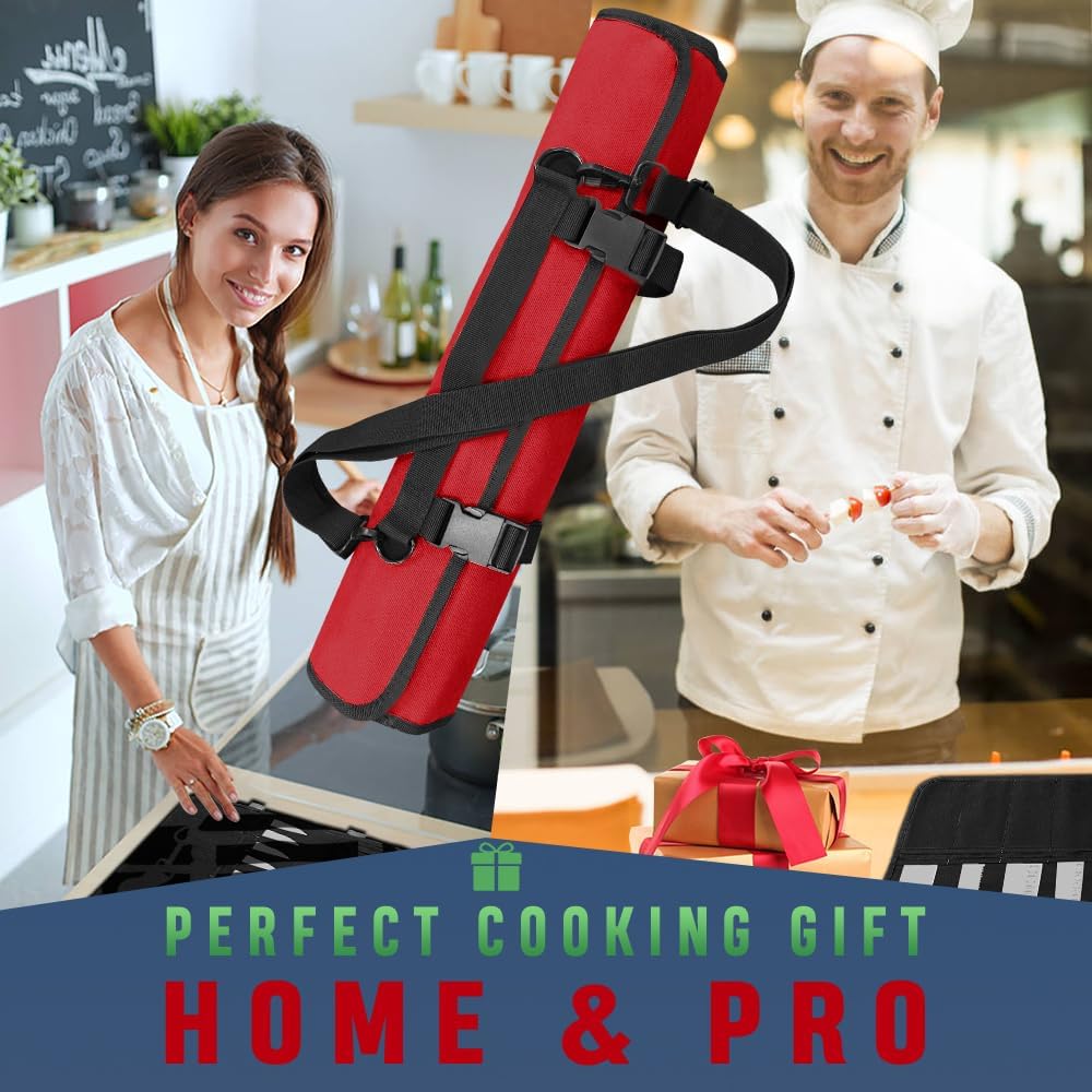 Red Chef Knife Bag for Camping