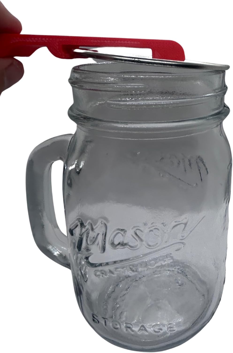 Canning and Mason Jar Opener Effortlessly Sealed with Magnetic Jar Opener Red
