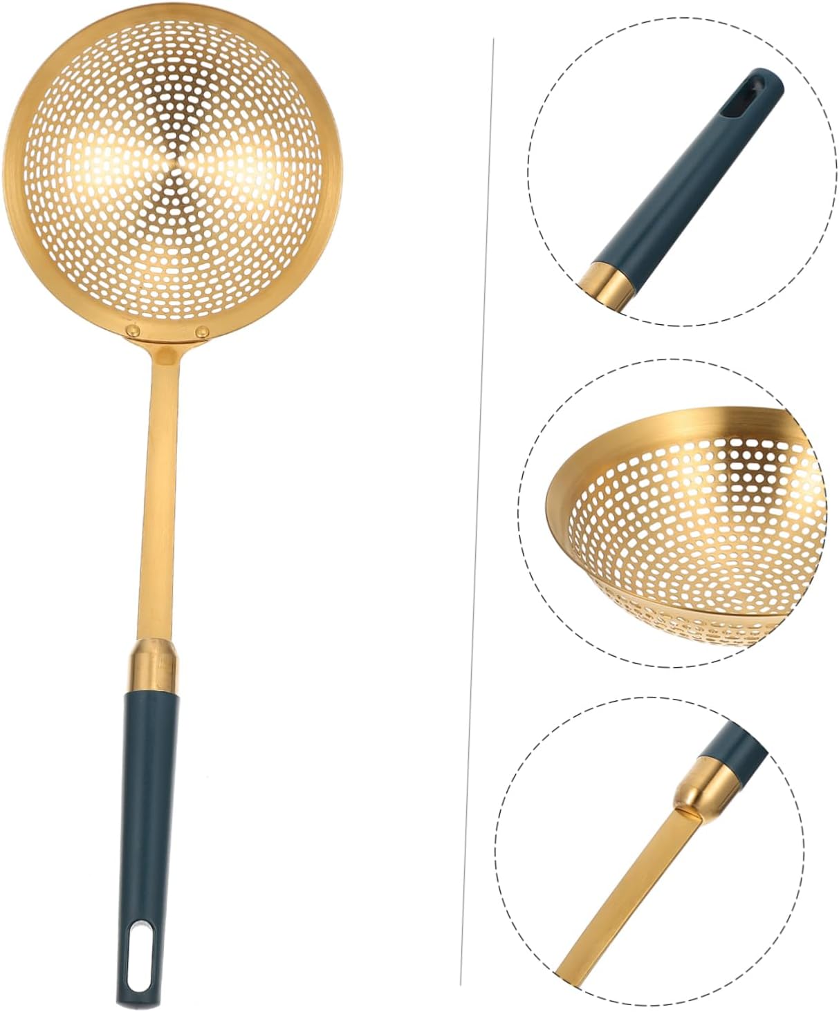 Garneck Dangling Strainer Spoon Stainless Steel Skimmer
