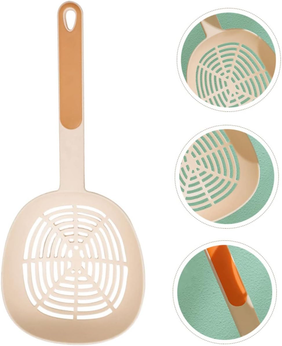 Multi-Purpose Kitchen Gadget - Deep Fryer Strainer Pasta Spoon Orange