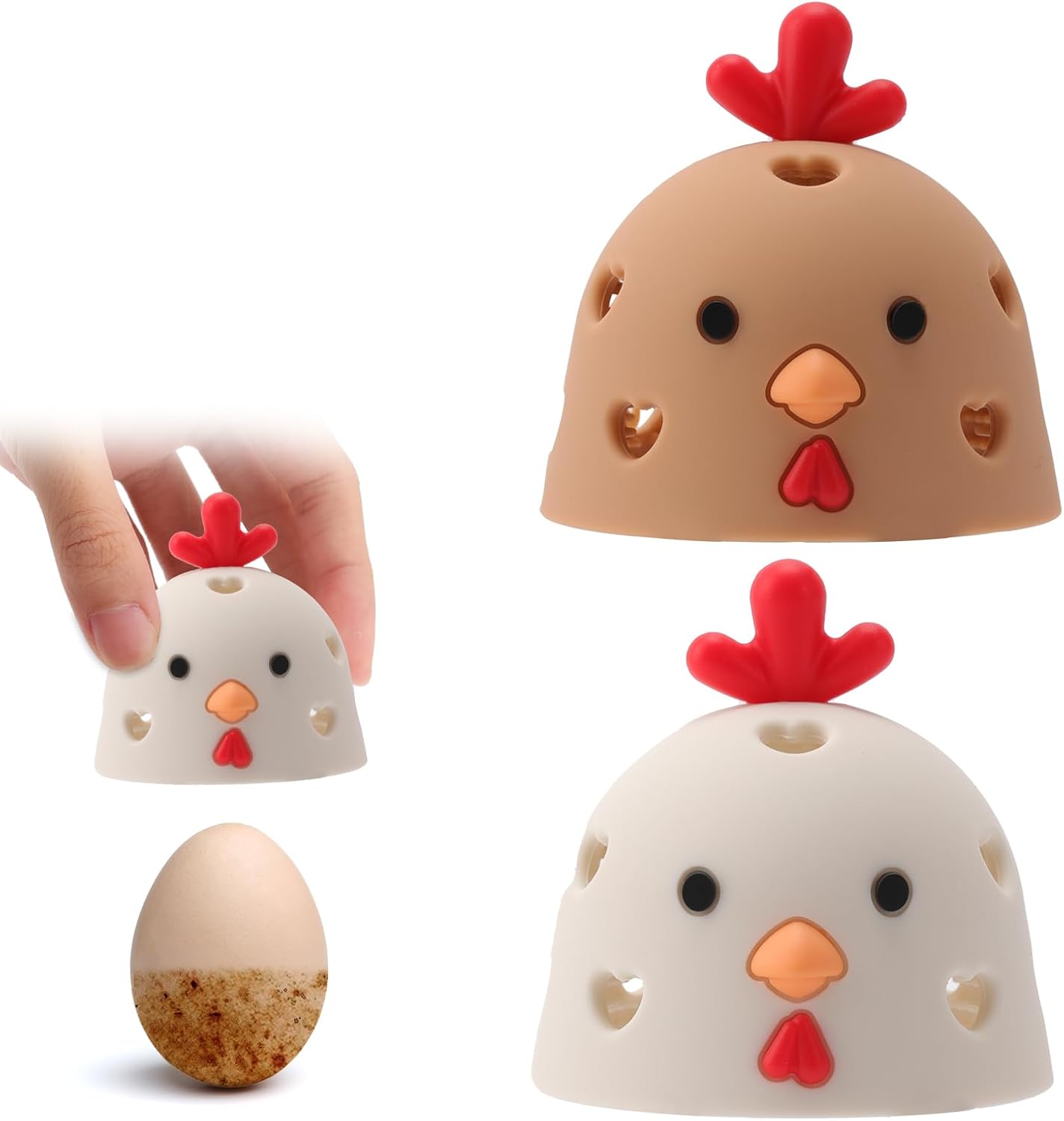 Eggangle-free silicone brush