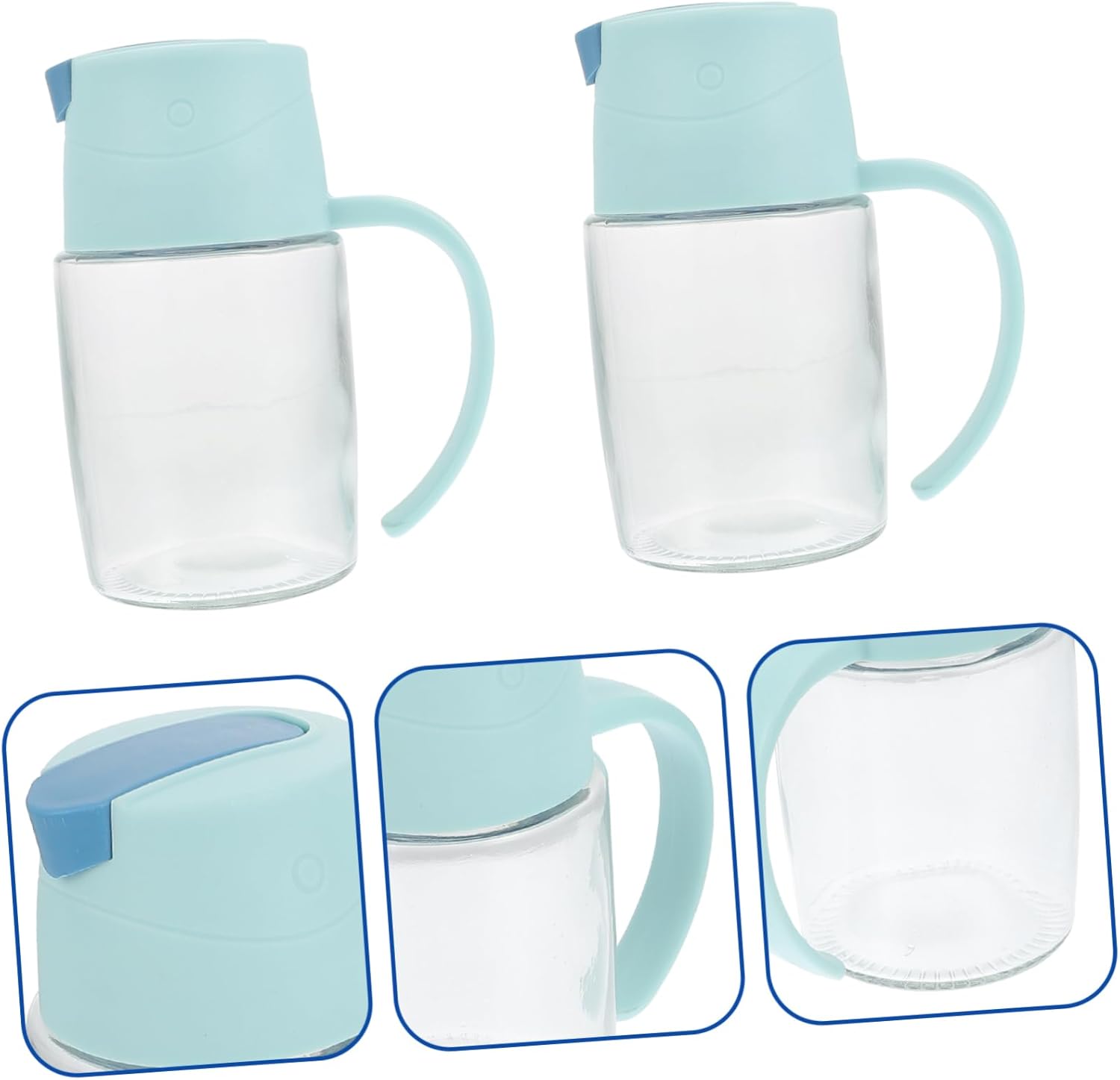 2-Piece Oil Vinegar Dispenser Set Automatic Durable