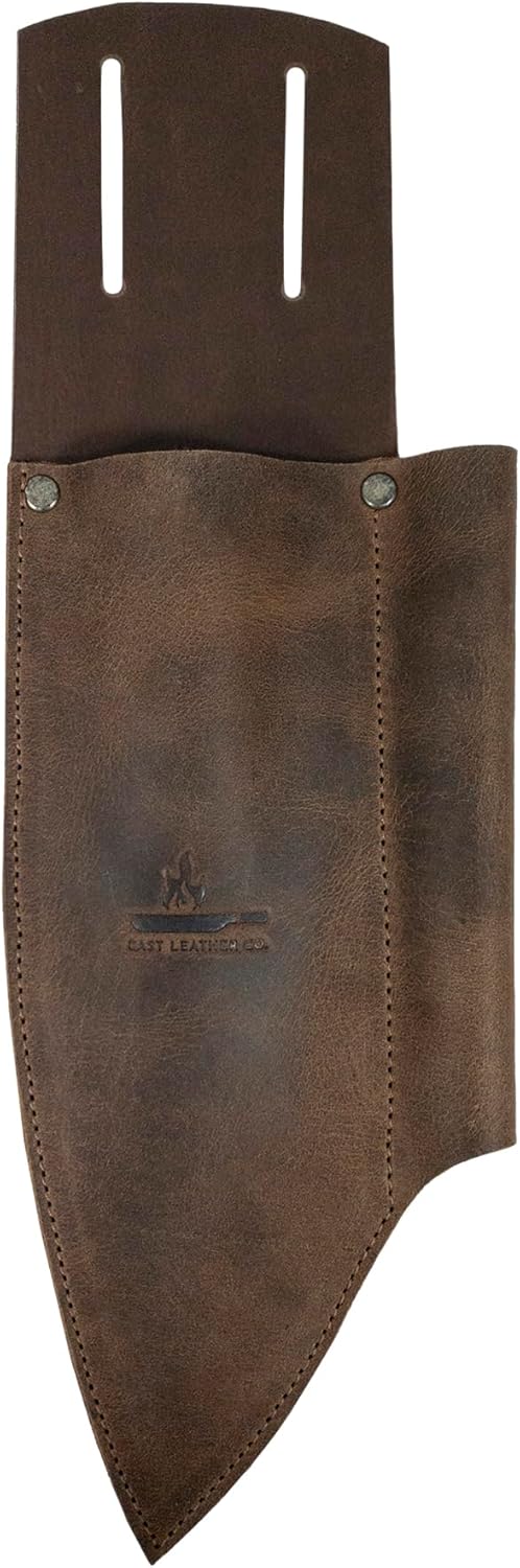 Chef Knife Holster with Sharpener Rustic Leather