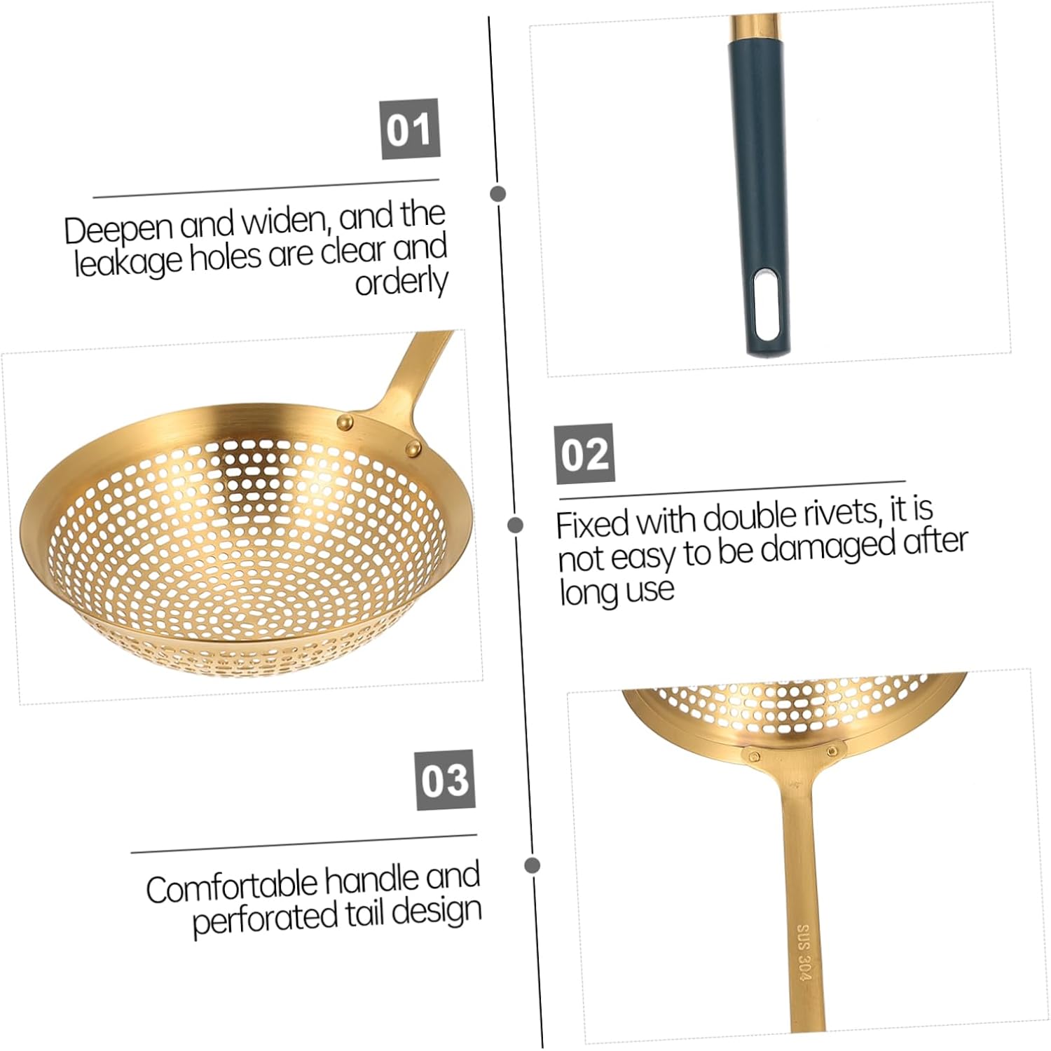 HOLIDYOYO Stainless Steel Colander Drain Catcher