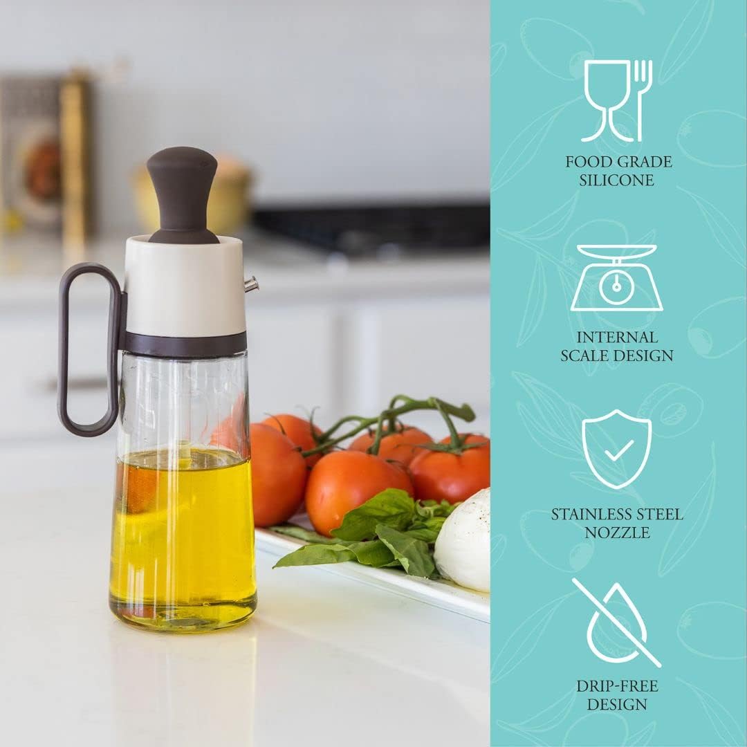 Madzon 3-in-1 Glass Oil Dispenser - Leakproof Easy to Clean