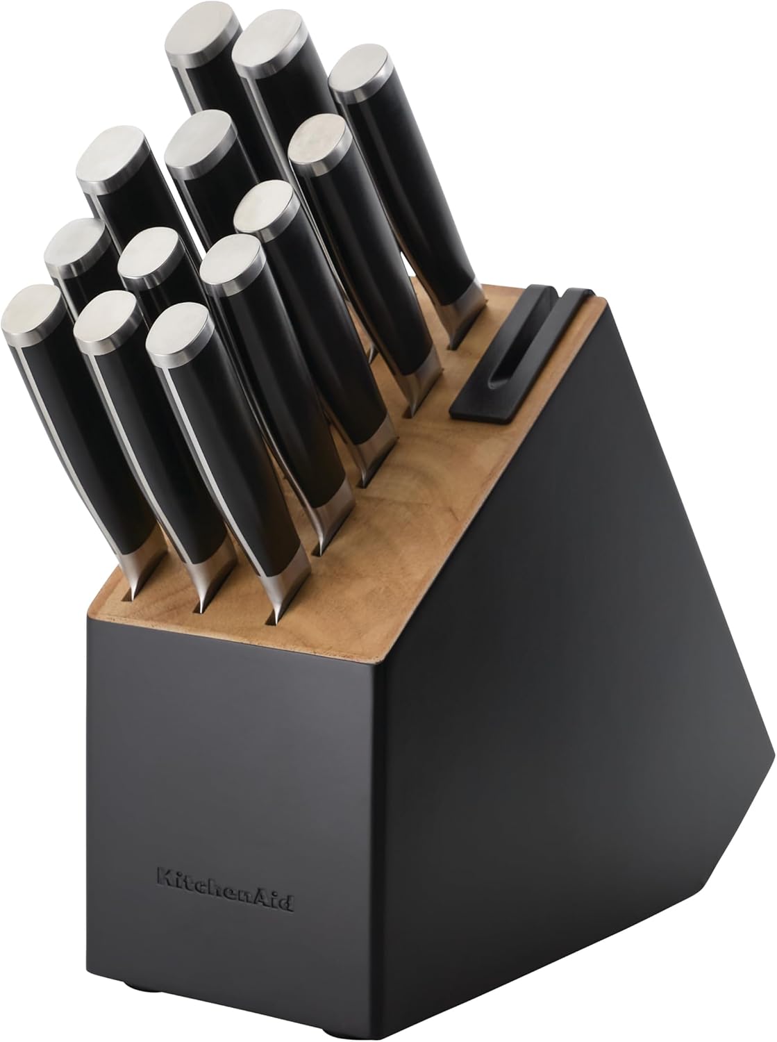 14-Piece KitchenAID German-Style Knives with Built-In Sharpener