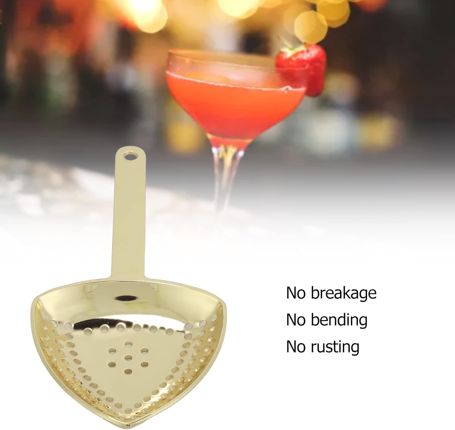 UKENS Julep Strainer Perfect for making smooth cocktails with ergonomics and durability