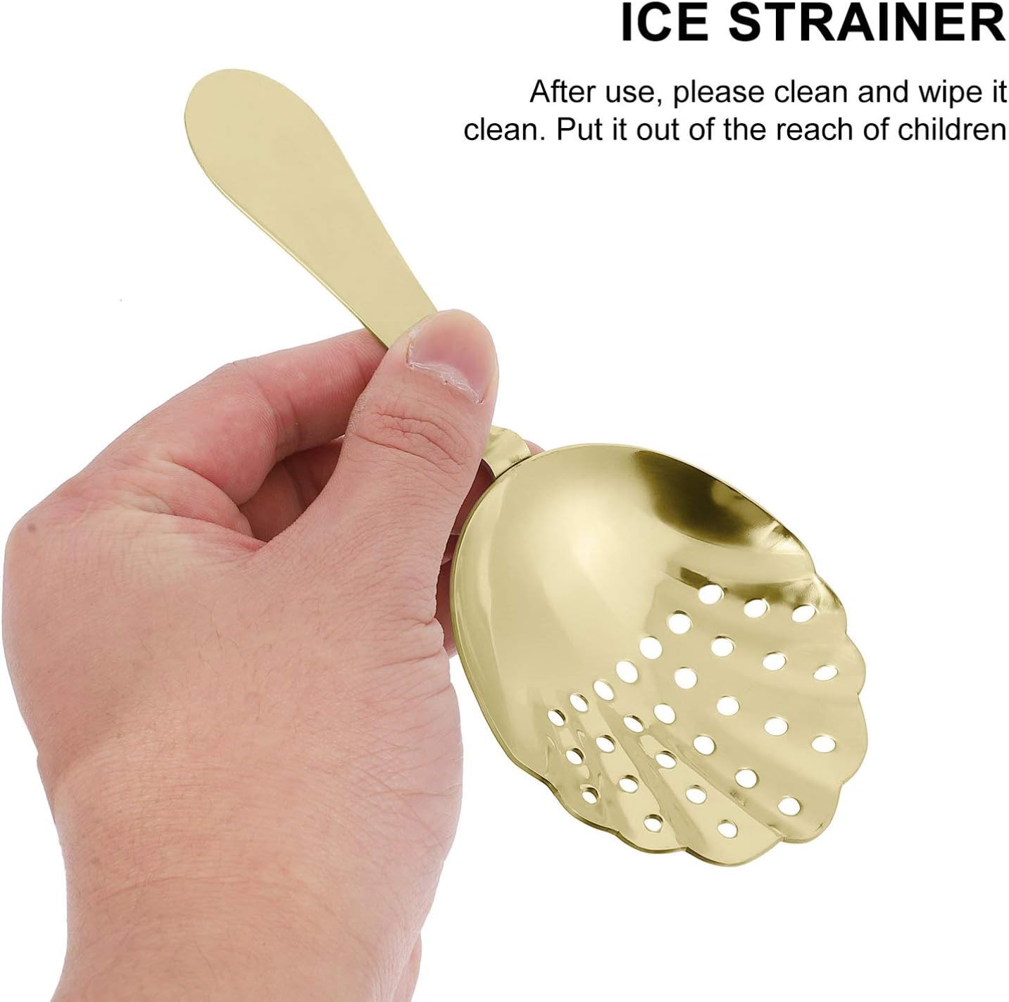 Hemoton 1-Piece Bar Strainer for Bartenders Durable Elegant
