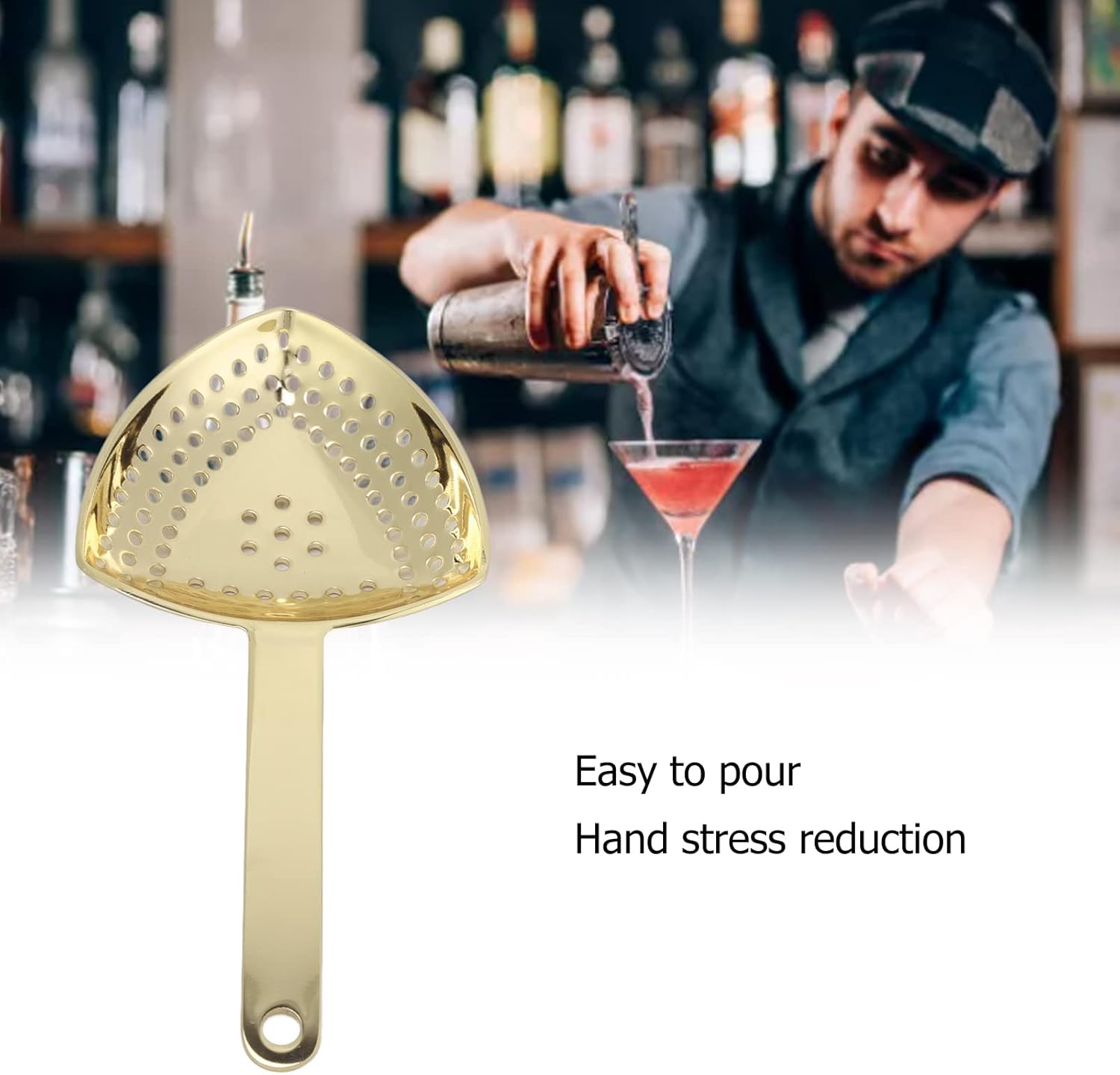 UKENS Julep Strainer Perfect for making smooth cocktails with ergonomics and durability