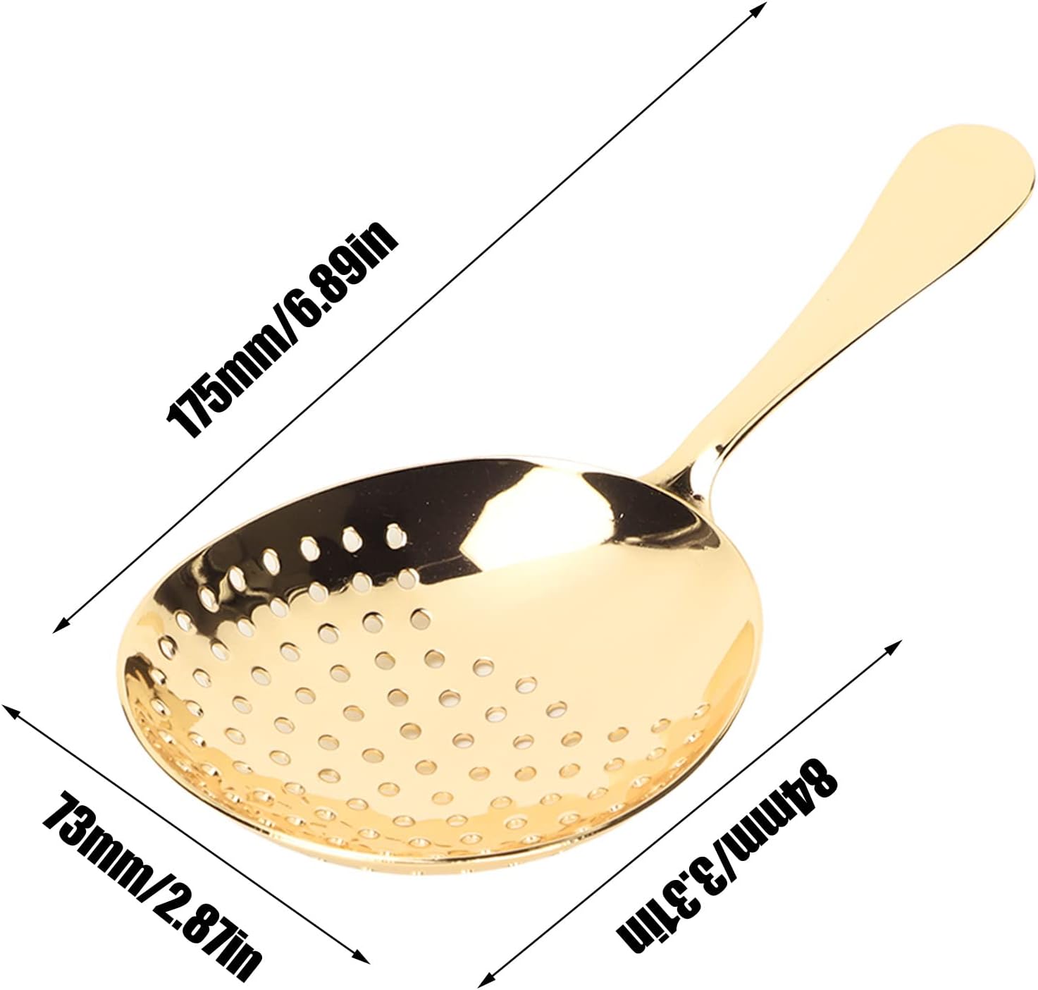 Stainless Steel Julep Strainer Bar Cocktail Spoon