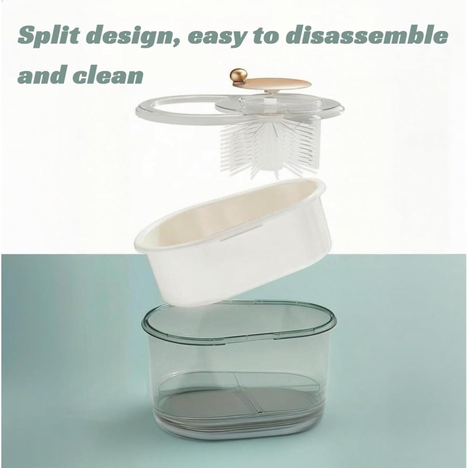 Efficient Manual Compact Fruit and Vegetable Cleaning System Green