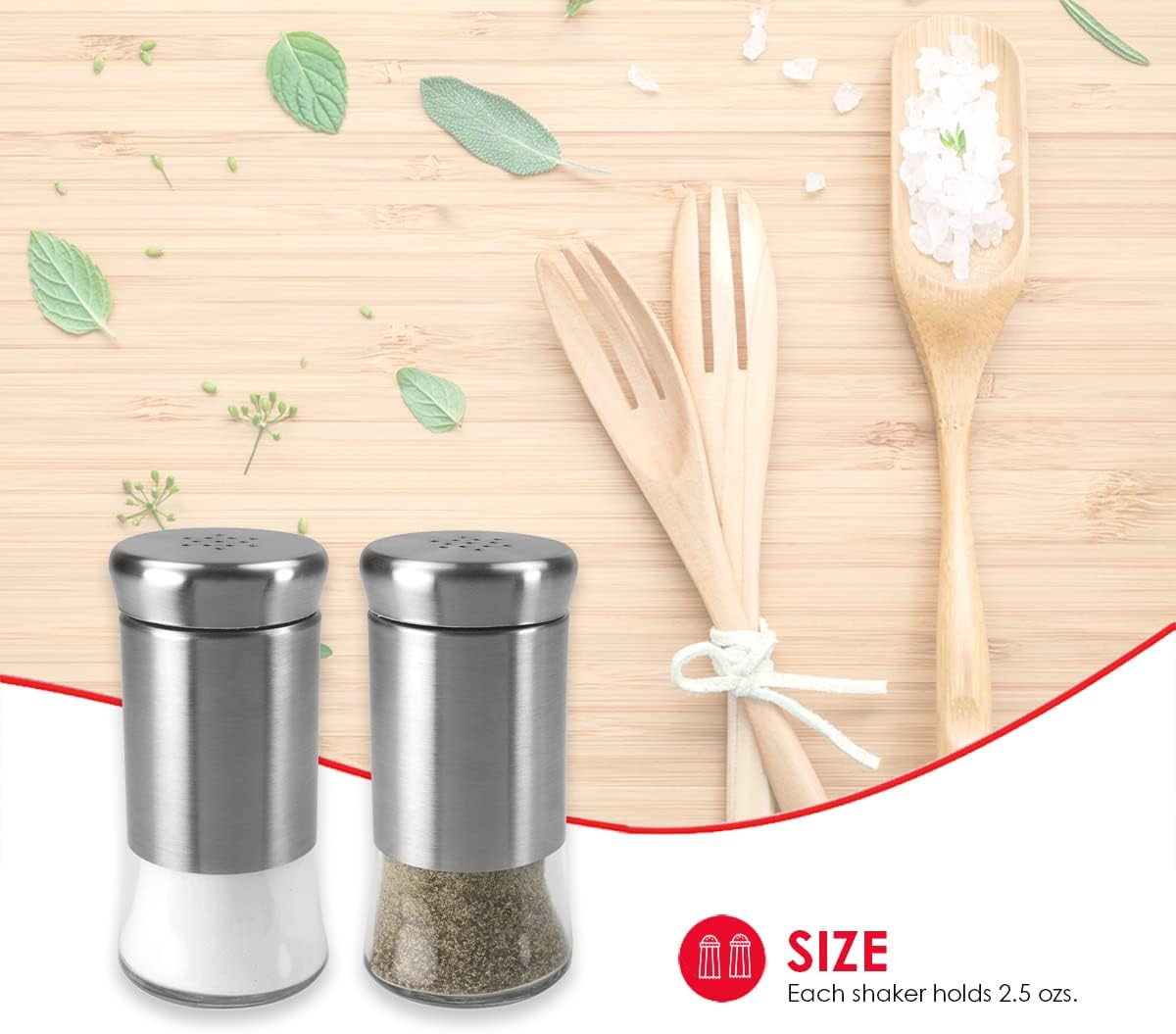 Season Your Food with 2-Piece Salt Pepper Set