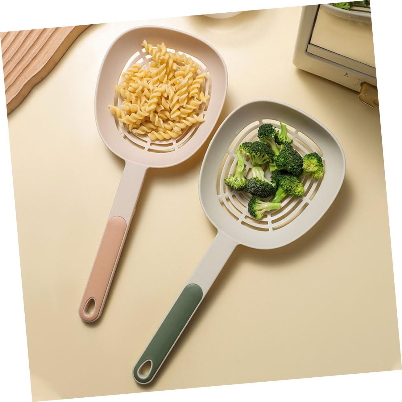 Multi-Purpose Kitchen Gadget - Deep Fryer Strainer Pasta Spoon Orange