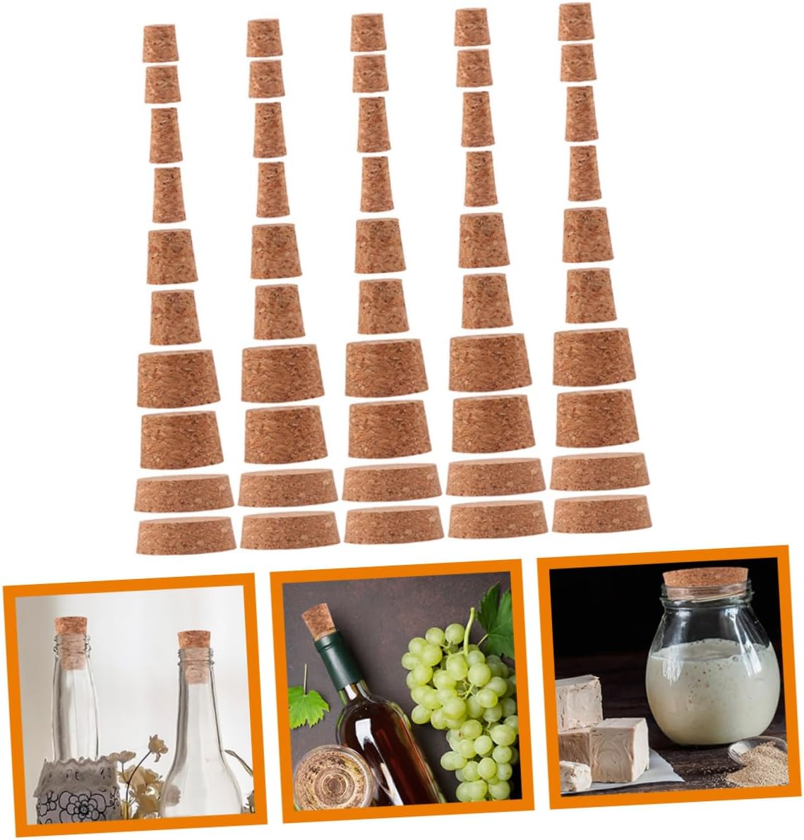 50 Corks Bottle Stoppers for Party Use